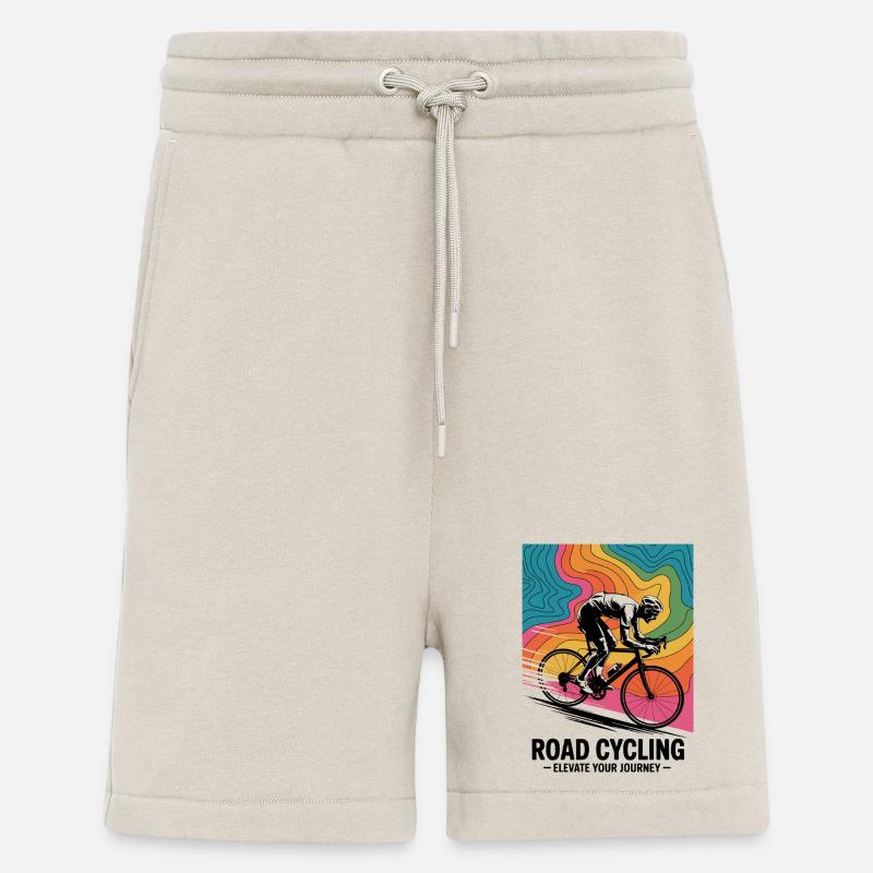 1970s Road Cycling – Retro Map Tee - Shorts - made by SPREAD - WARM CLAY