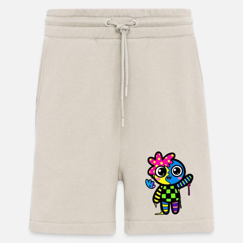 Split Face Rainbow Pop Art - Shorts - made by SPREAD - WARM CLAY