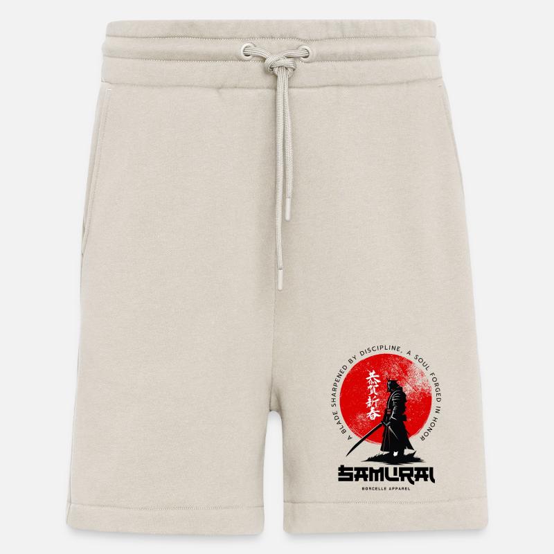 Samurai Moon Circle - Shorts - made by SPREAD - WARM CLAY