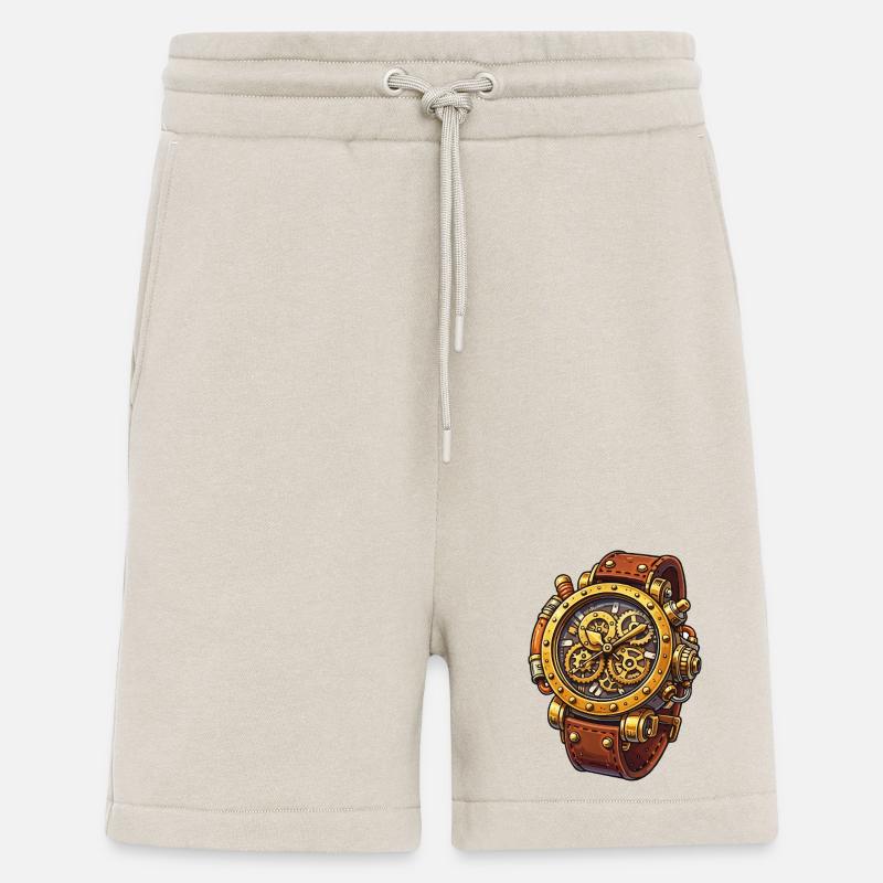 Conception du chrono à mouvement steampunk - Short bio décontracté fabriqué en UE - WARM CLAY