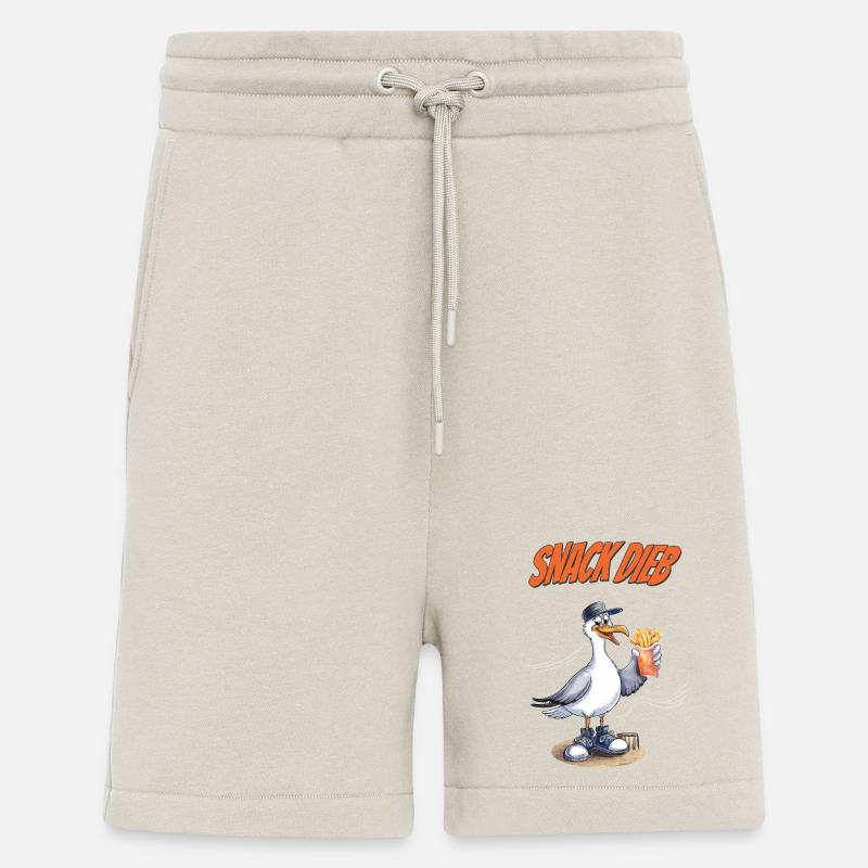 Snack Dieb Möwe Lustiger Pommes Spruch - Shorts - made by SPREAD - WARM CLAY
