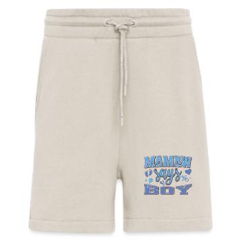 Mamaw dit garçon grossesse annonce fête de bébé - Short bio décontracté fabriqué en UE - WARM CLAY - Devant