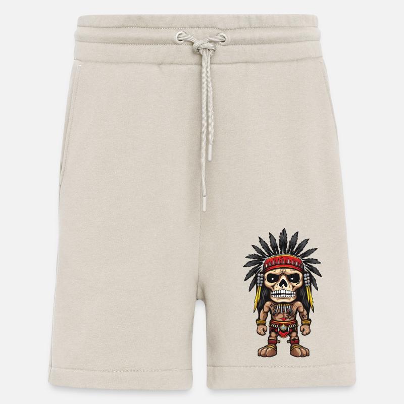 Squelette indien Apache - Short bio décontracté fabriqué en UE - WARM CLAY