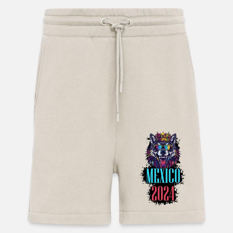 Mexico 2024 Vacation Wolf - Shorts - made by SPREAD - WARM CLAY