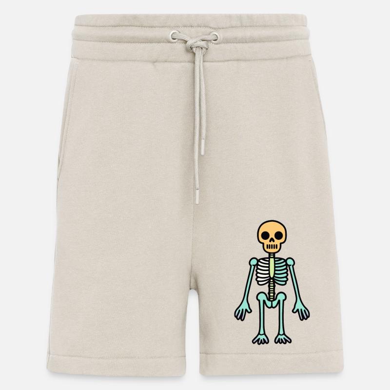 Skeleton Funny Halloween Comic - Shorts - made by SPREAD - WARM CLAY