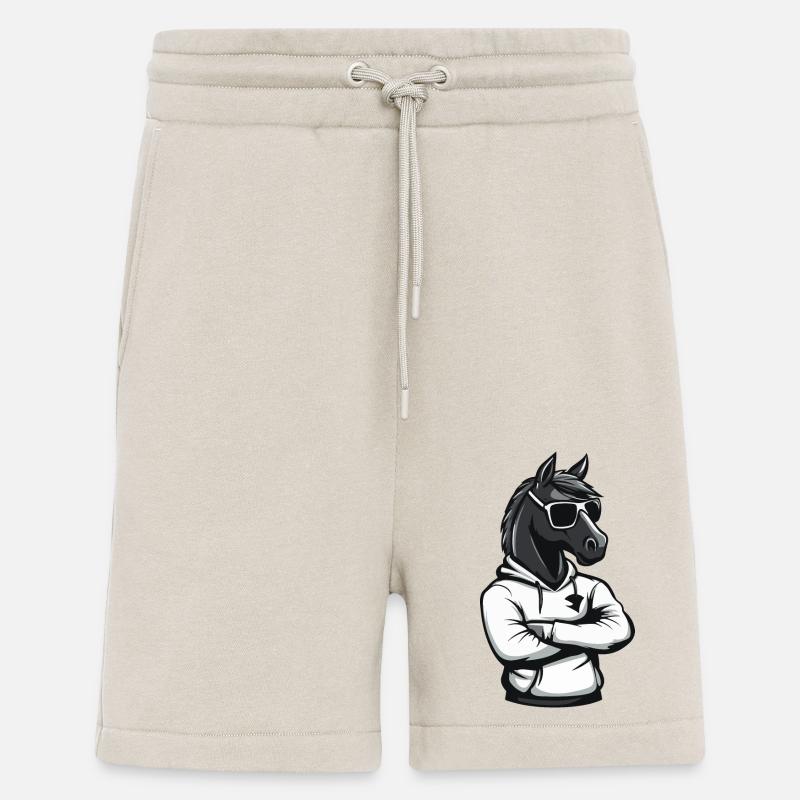 Bande dessinée de cheval - Short bio décontracté fabriqué en UE - WARM CLAY