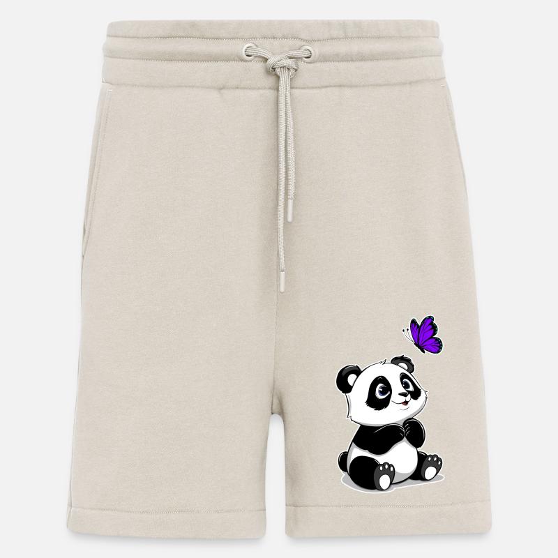 Panda mit fliegendem Schmetterling - Shorts - made by SPREAD - WARM CLAY