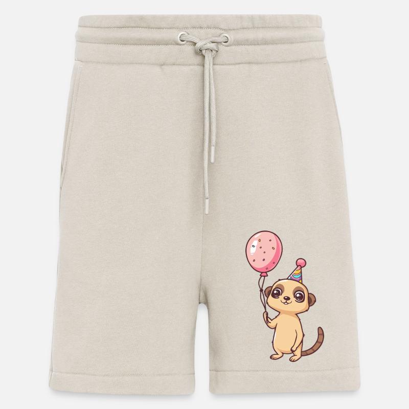 Suricate Anniversaire Bébé - Short bio décontracté fabriqué en UE - WARM CLAY