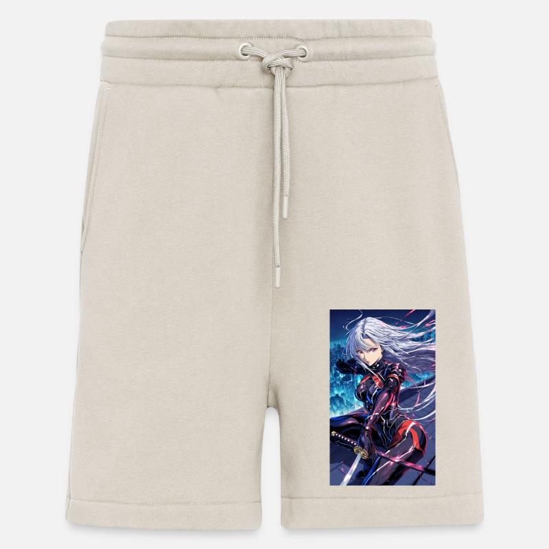 Anime Samouraï Fille - Short bio décontracté fabriqué en UE - WARM CLAY