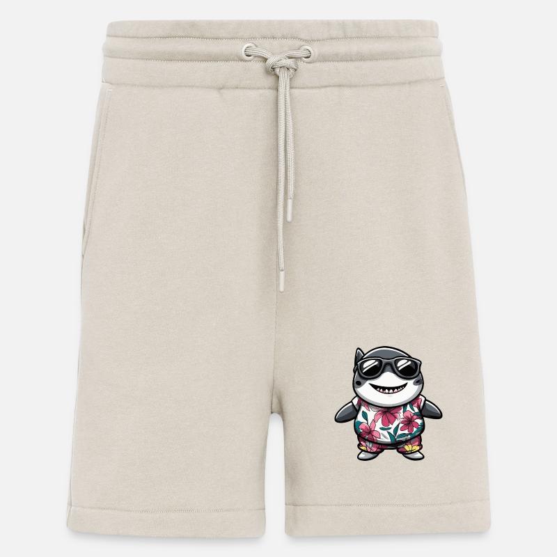 Shark Comic Vacation - Shorts - made by SPREAD - WARM CLAY