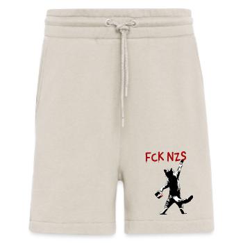 FCK NZS Chat contre le racisme Style Street Art - Short bio décontracté fabriqué en UE - WARM CLAY - Devant