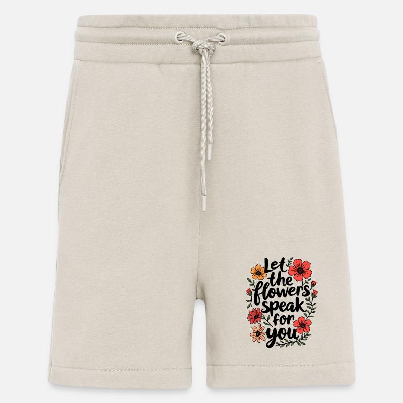 LAISSEZ LES FLEURS PARLER POUR VOUS - Short bio décontracté fabriqué en UE - WARM CLAY