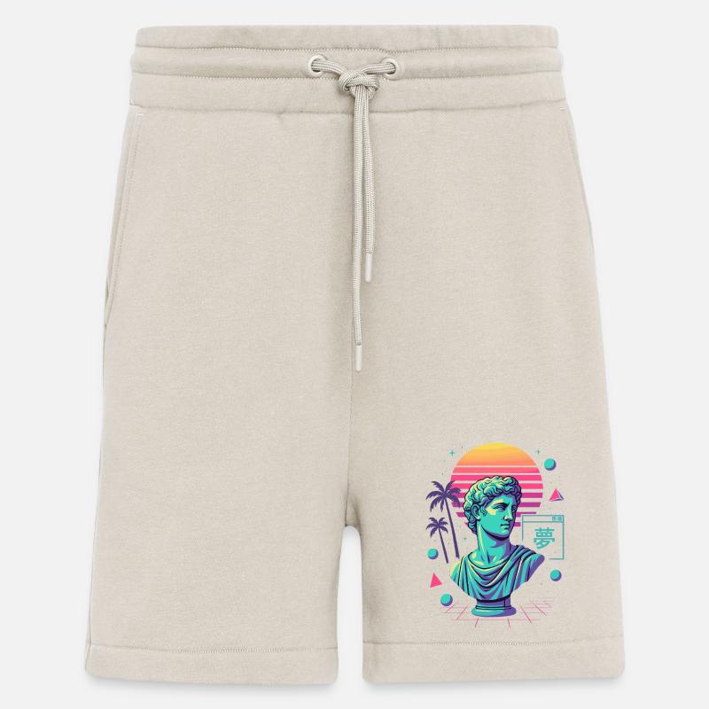 Vaporwave Aesthetics – Ancient Meets Neon - Shorts - made by SPREAD - WARM CLAY