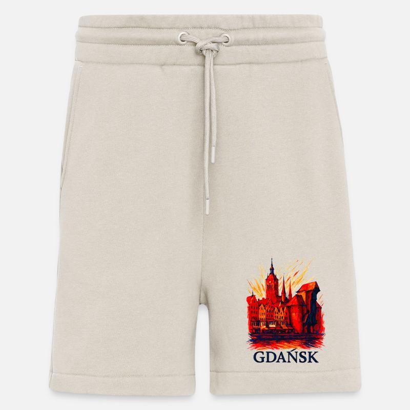 Danzig Gdańsk Stadtmotiv Silhouette Polen Geschenk - Shorts - made by SPREAD - WARM CLAY