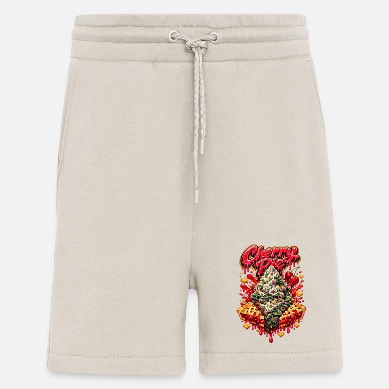 Cherry Pie Graffiti Print - Short bio décontracté fabriqué en UE - WARM CLAY