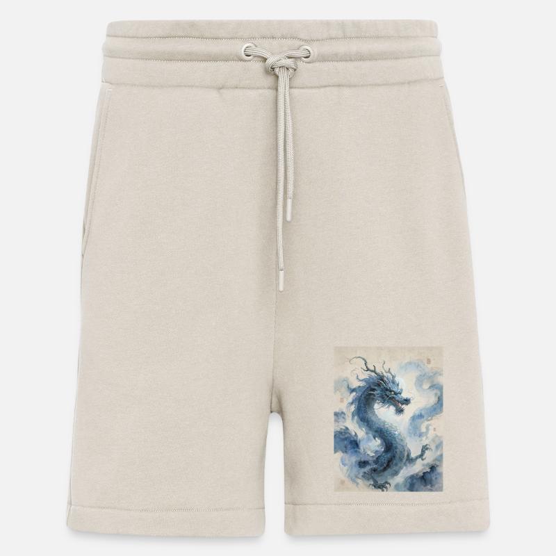Die himmlische Apotheose: Blauer Drache – Unendlichkeit - Shorts - made by SPREAD - WARM CLAY