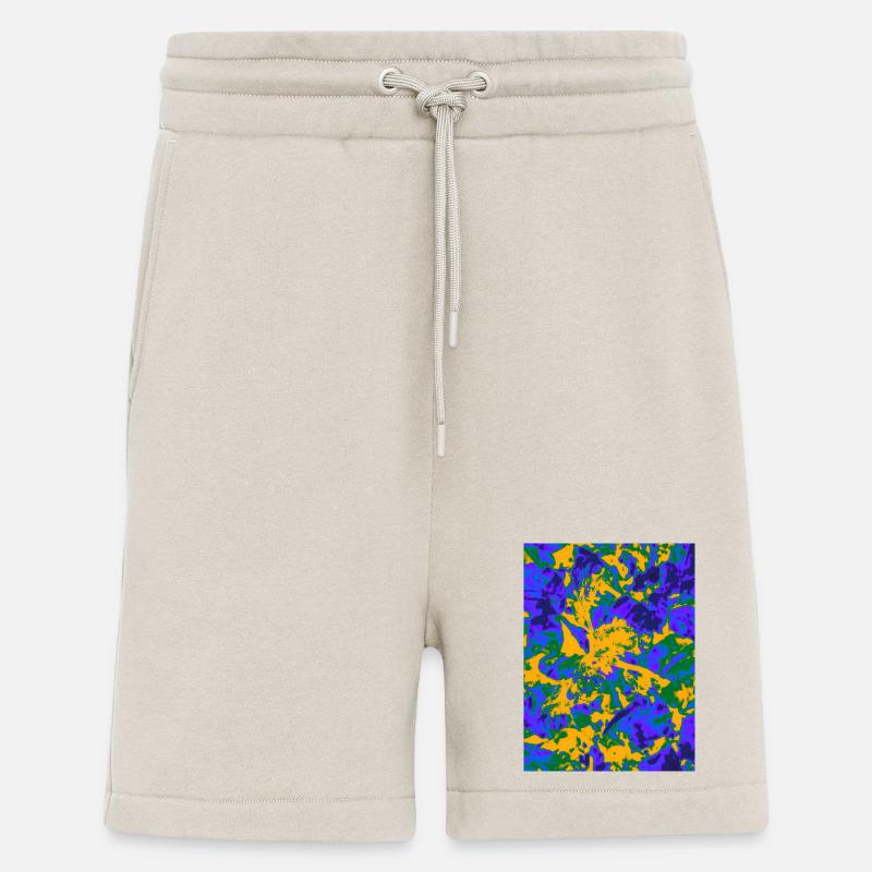 Neon Psychedelic Floral Burst - Shorts - made by SPREAD - WARM CLAY