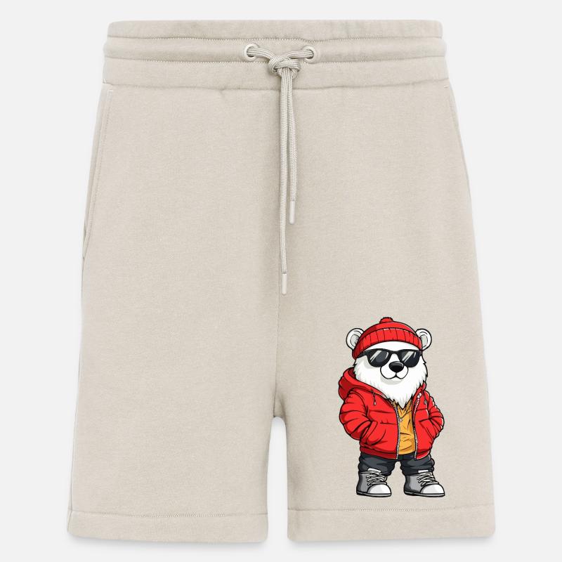Polar Bear Cool Comic - Shorts - made by SPREAD - WARM CLAY