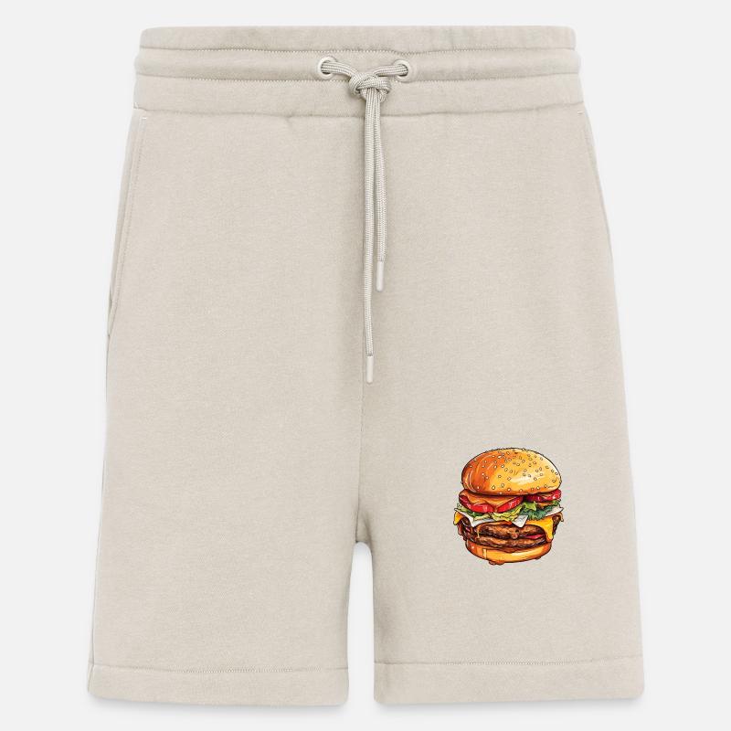 Délice de cheeseburger - Short bio décontracté fabriqué en UE - WARM CLAY