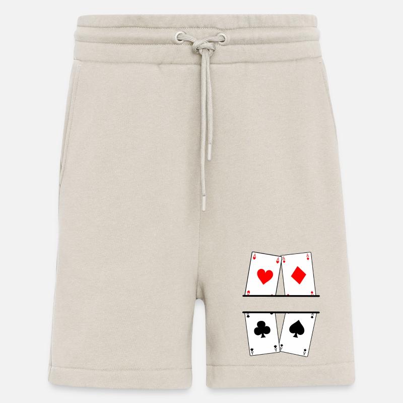 Bannière de texte Four Aces - Short bio décontracté fabriqué en UE - WARM CLAY