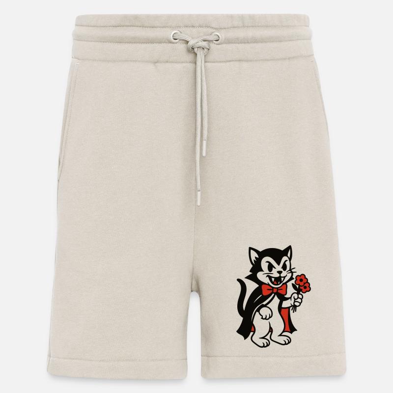 Dracula Kater mit Blumenstrauss - Shorts - made by SPREAD - WARM CLAY