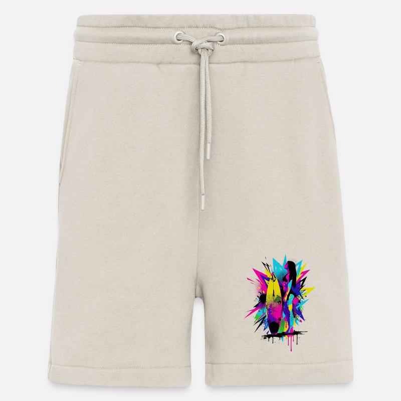 Neon_Surf_Explosion - Shorts - made by SPREAD - WARM CLAY