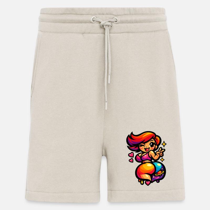 Femme danseuse de l’espace Kawaii - Short bio décontracté fabriqué en UE - WARM CLAY