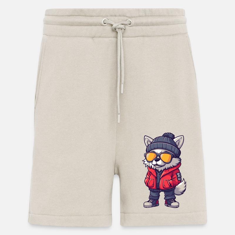 Wolf Cool Comic - Shorts - made by SPREAD - WARM CLAY