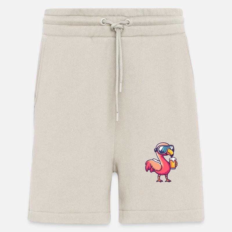 Flamingo Apres Ski Bier Comic - Shorts - made by SPREAD - WARM CLAY