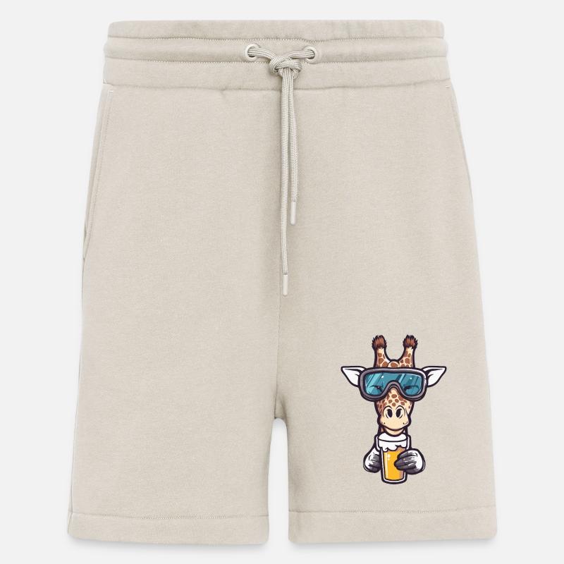 Giraffe Apres Ski Bier Comic - Shorts - made by SPREAD - WARM CLAY