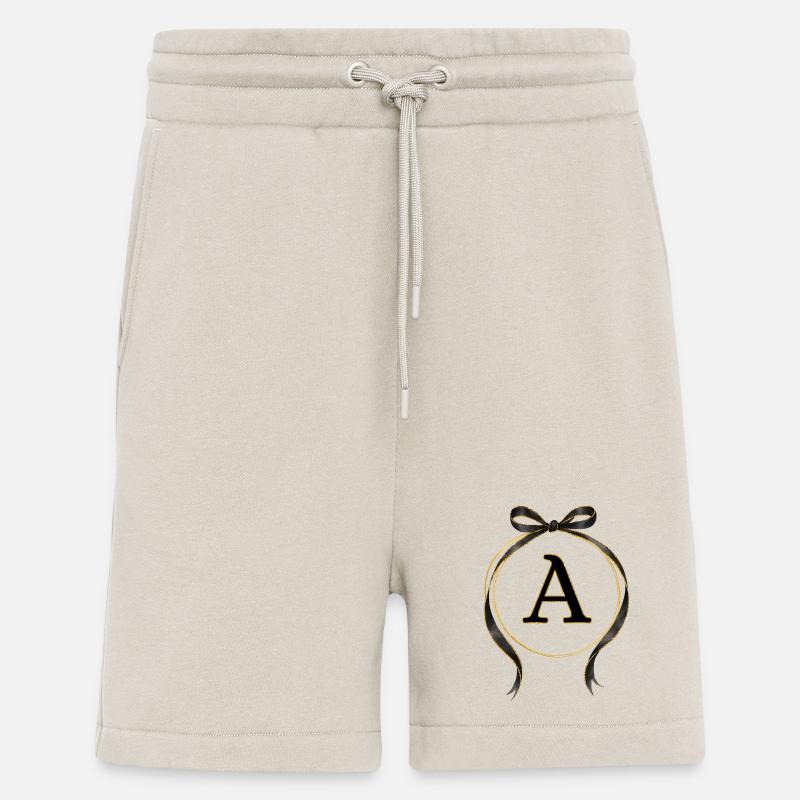 A - Boucle circulaire Or noir - Short bio décontracté fabriqué en UE - WARM CLAY