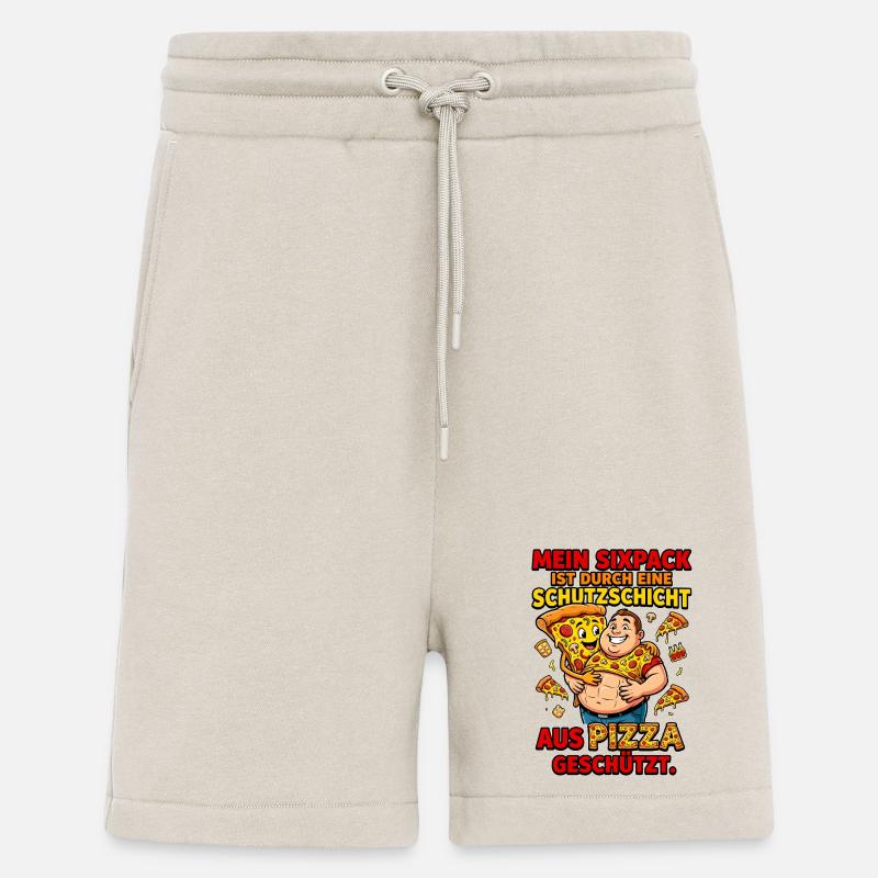 Pizza Sixpack Protective Layer Meme - Shorts - made by SPREAD - WARM CLAY