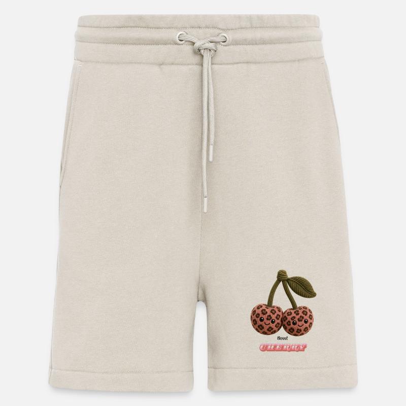 Leopard Cherries Cuddle Duo - Shorts - made by SPREAD - WARM CLAY