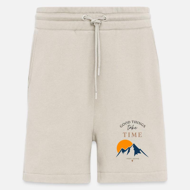 Time takes summit courage - Shorts - made by SPREAD - WARM CLAY