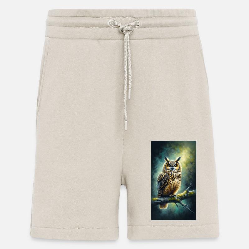 Eule im Aquarell - Shorts - made by SPREAD - WARM CLAY