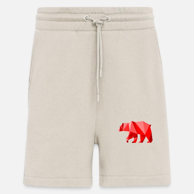 Roter Lowpoly-Bär - Shorts - made by SPREAD - WARM CLAY
