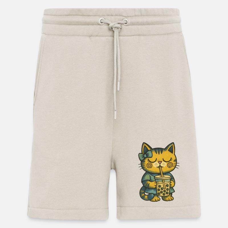 Bubble Tea Katze Kuscheliger Charme - Shorts - made by SPREAD - WARM CLAY