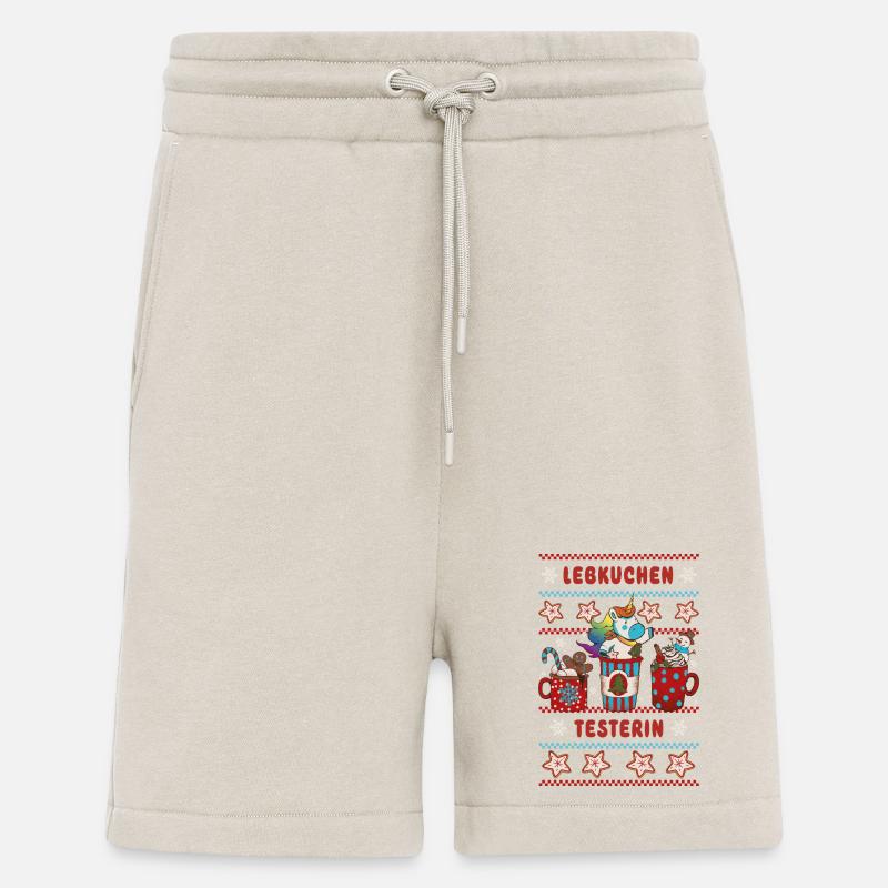 Lebkuchen Testerin mit Einhorn Weihnachten - Shorts - made by SPREAD - WARM CLAY