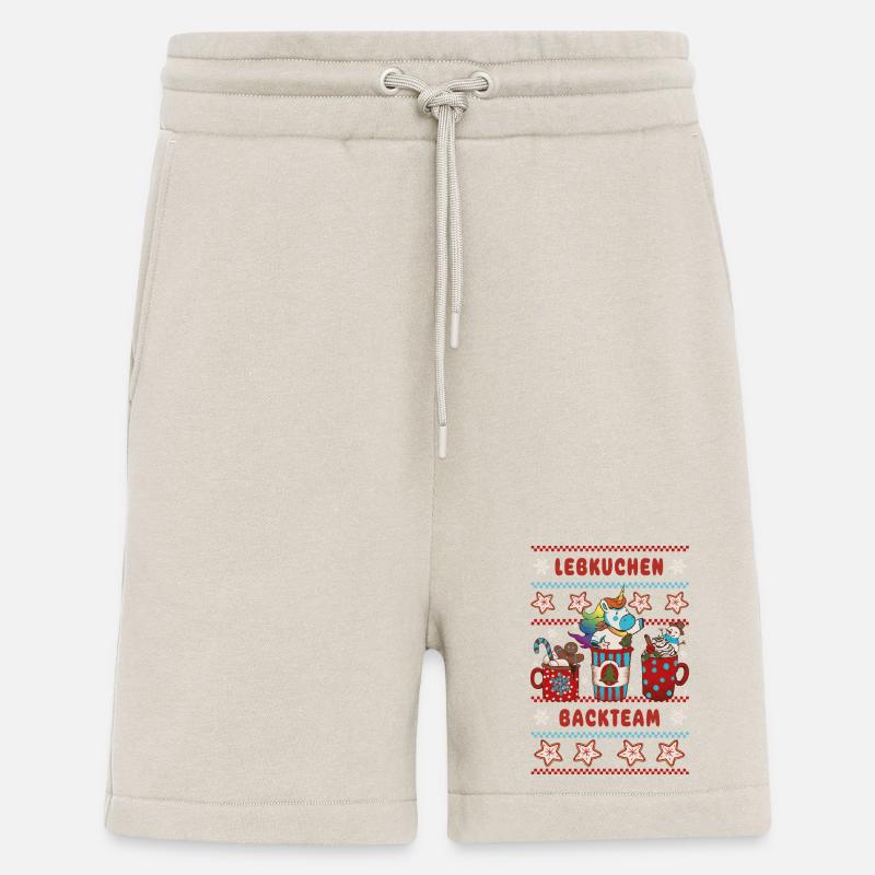 Lebkuchen Backteam Einhorn Weihnachten backen - Shorts - made by SPREAD - WARM CLAY