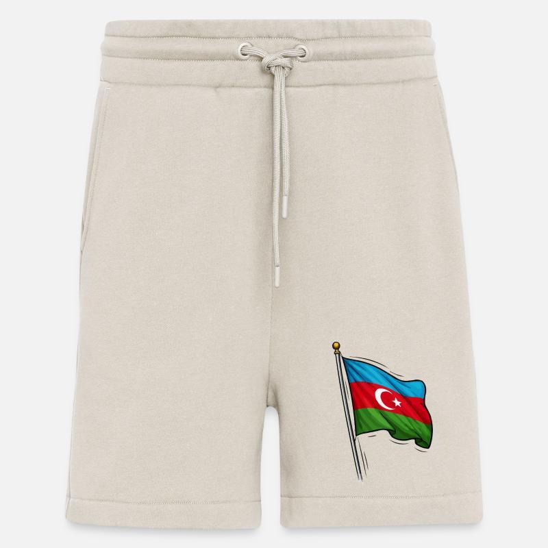 Conception du drapeau de l’Azerbaïdjan - Short bio décontracté fabriqué en UE - WARM CLAY
