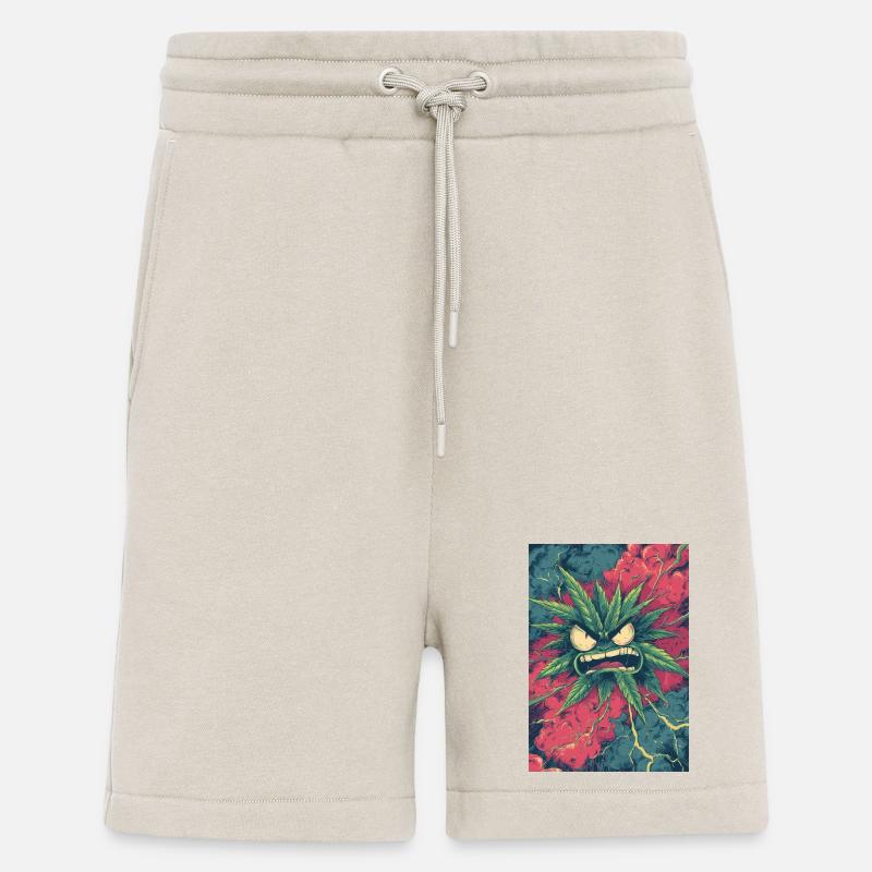 Wütendes Hanfblatt-Chaos - Shorts - made by SPREAD - WARM CLAY