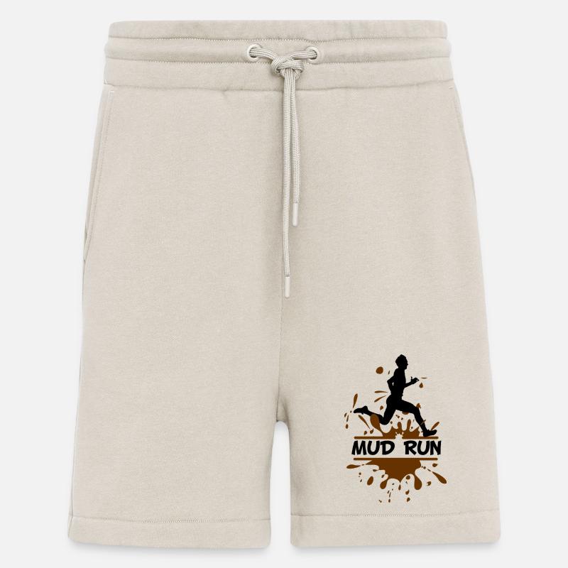 Mud Run Man – Modder Runner - Short bio décontracté fabriqué en UE - WARM CLAY