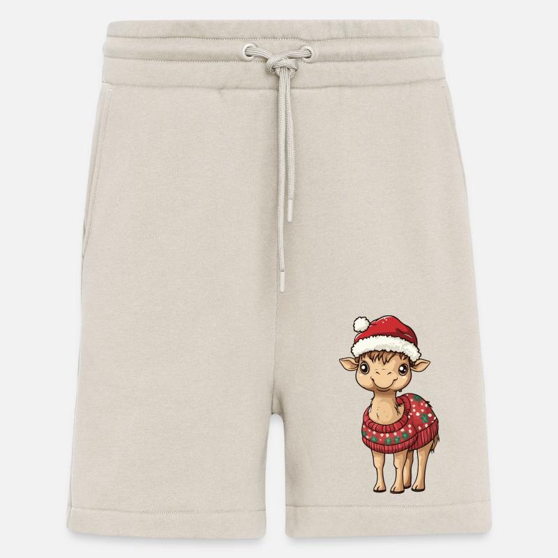 Camel Christmas Comic - Shorts - made by SPREAD - WARM CLAY