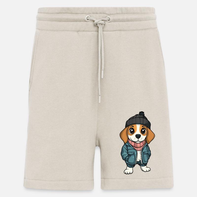 Beagle chien élégant - Short bio décontracté fabriqué en UE - WARM CLAY