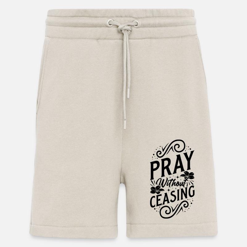 Priez sans cesse - Short bio décontracté fabriqué en UE - WARM CLAY