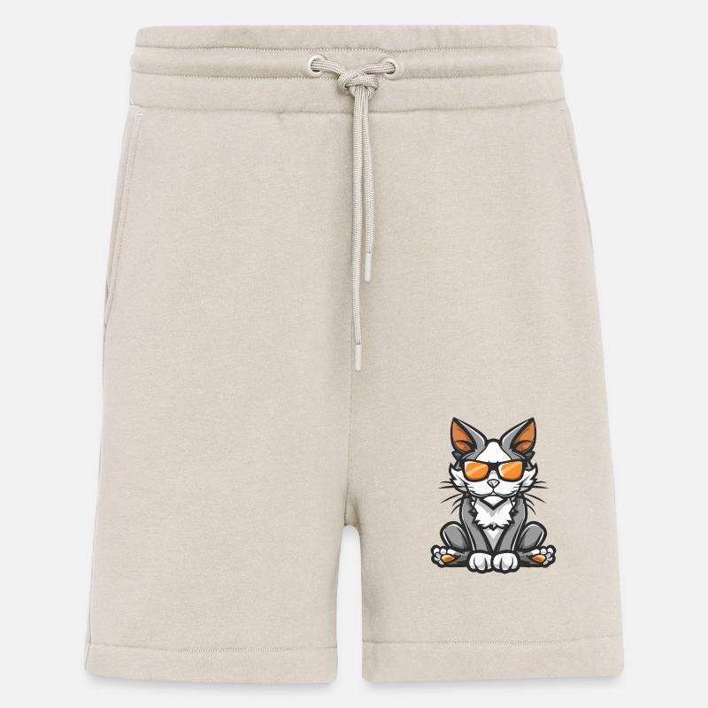 Cat Cool Comic - Shorts - made by SPREAD - WARM CLAY