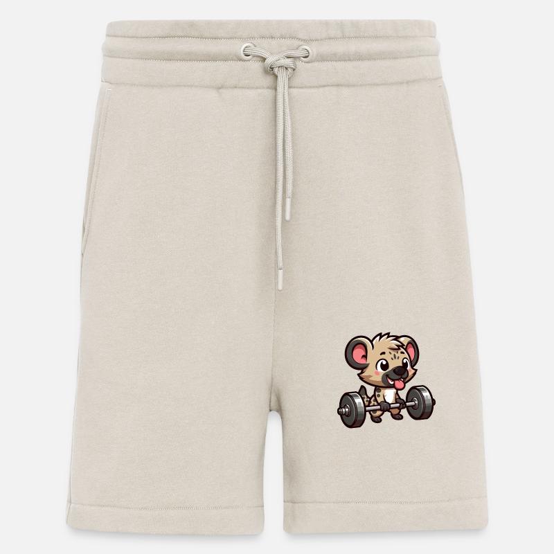 Hyäne Gewichtheber Krafttraining - Shorts - made by SPREAD - WARM CLAY
