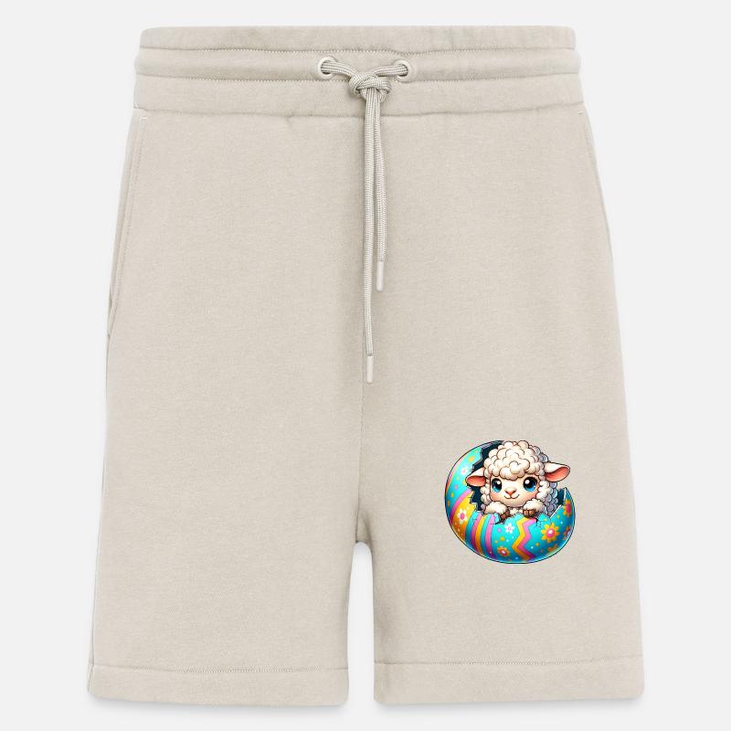 Colorful Lamb Hatching from Easter Egg Cartoon - Shorts - made by SPREAD - WARM CLAY