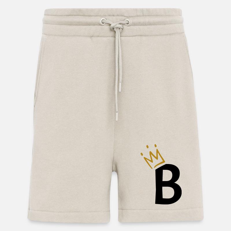 Letter B - initial letter B - Shorts - made by SPREAD - WARM CLAY