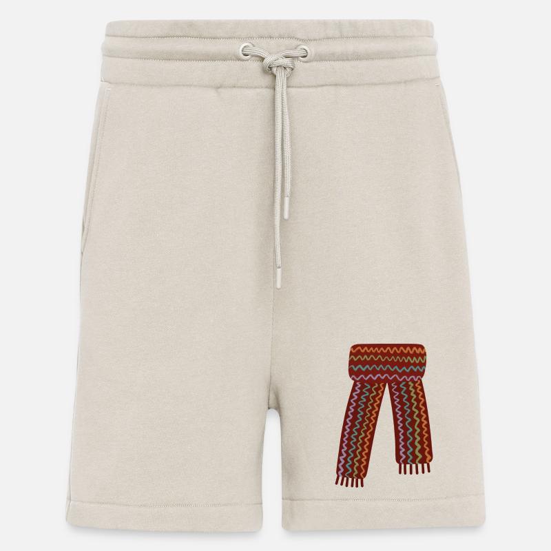 Bunter Schal mit Zickzackmuster - Shorts - made by SPREAD - WARM CLAY
